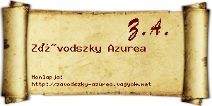 Závodszky Azurea névjegykártya